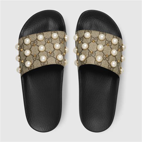 gucci slides nordstrom|Gucci slides with pearls.